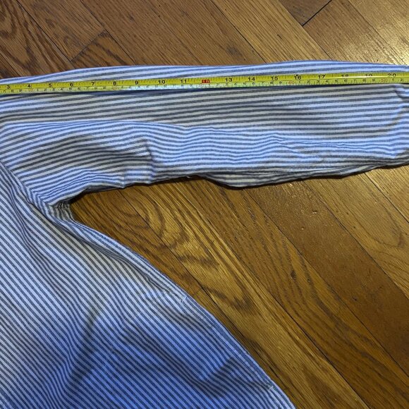 Danton Vetements De Travail Band Collar Shirt Striped - Picture 5 of 6